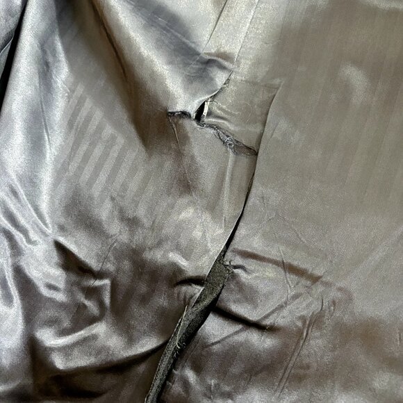 Bespoke Mr. Divine Size 44 Men's Black Pure Cashmere Hand Tailored Overcoat - Picture 5 of 8